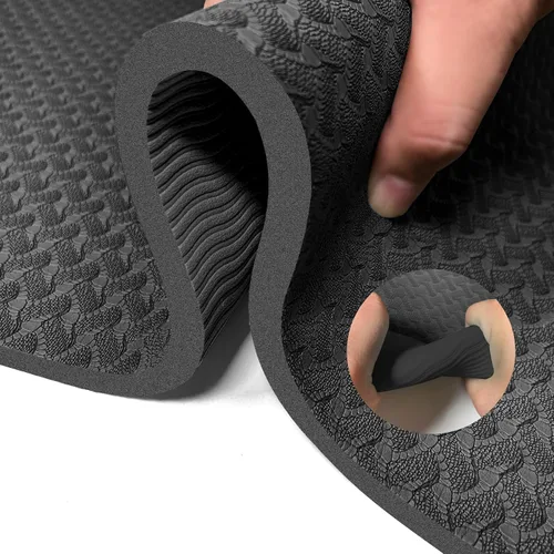 Miniatura 9 de Yoga Mat 1/3" (8mm) Thick Non-Slip, Women Men Fitness & Exercise Mat, 72"Lx24"W Eco-Friendly TPE Workout Mat with Carrying Strap for Yoga, Pilates