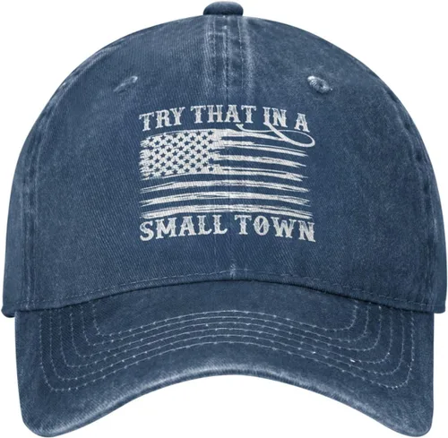 Miniatura 24 de Hat Try That in Small Towns Trucker Hat Men Funny Mesh Cap for Summer