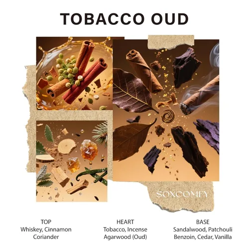 Miniatura 2 de Tobacco Oud Eau de Parfum para hombre, 3.4 fl oz, fragancia en espray con notas de whisky, canela, cilantro, tabaco, madera de agar, incienso