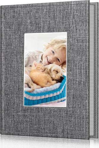 Miniatura 8 de Fintie Photo Album 4x6 Photos - 52 Pockets Small Mini Capacity Premium Vegan Leather Cover, Portable Wallet Albums for Family Wedding Boys Girls