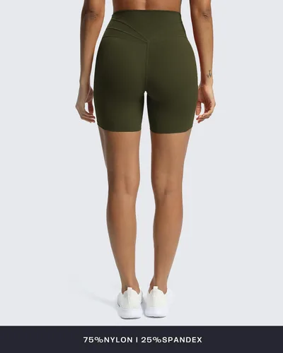 Miniatura 3 de Aoxjox Trinity - Shorts de ciclismo para mujer, control de abdomen, cintura alta, para ejercicio, gimnasio, correr, yoga, de 6 pulgadas