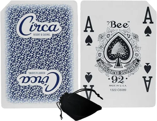 Miniatura 24 de Cyber-Deals Authentic Las Vegas Casino Table-Played Playing Cards – 52 Cards Each, No Jokers – Variety of Casinos & Colors Aliante - White/Blue