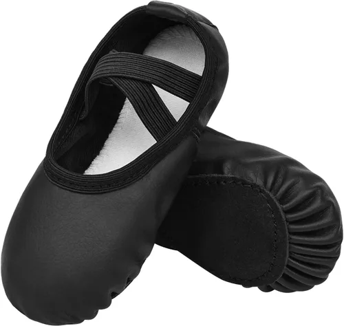 Miniatura 10 de Stelle Ballet Shoes for Girls Boys Close-Fit PU Professional Dance Slippers for Toddler/Little Kid/Big Kid