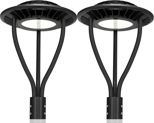 Miniatura 25 de Luz LED para poste superior, certificación ETL, 80 W, 64 W, 48 W, ajustable, 3 CCT, luces de poste para exteriores ajustables con fotocélula IP65