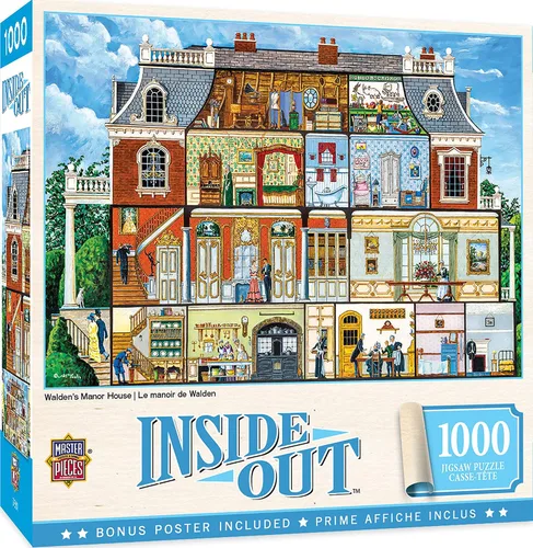 MasterPieces Rompecabezas de 1000 piezas para adultos, familia o jóvenes, Walden Manor House, 19.25 x 26.75 pulgadas