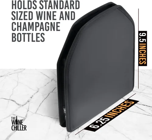 Miniatura 3 de Funda para enfriador de vino de gel sólido, enfriador de botellas reutilizable, color negro