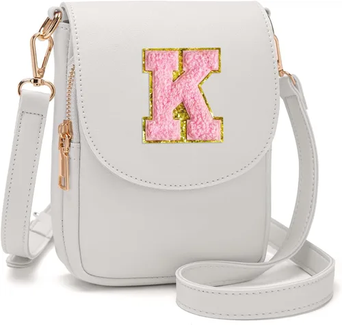 Miniatura 48 de Viverte Bolso Cruzado para Niñas Adolescentes Pequeñas, Bolso Inicial para Celular, Pequeña Cartera para Niños Pequeños, Bolso de Cuero con Tres