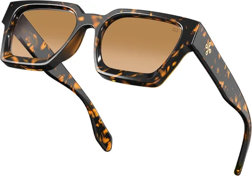 Miniatura 57 de VISOONE Moda 100% UV400 Protección Rectángulo TR90 Y2K Gafas de sol Accesorios para Mujeres Hombres RIVER, Carne de suelo/Gris Rosa