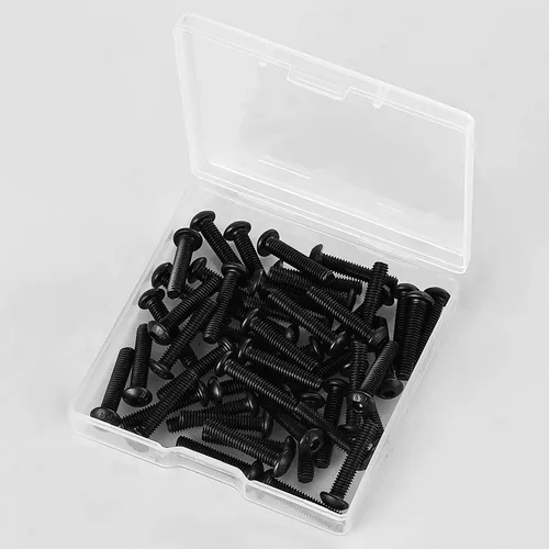 Miniatura 6 de Tornillos de cabeza de botón M4-0.028 x 0.315 in, acero de aleación de grado 10.9, acabado de óxido negro, unidad de enchufe Allen, máquina métrica