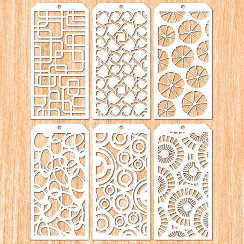 Miniatura 15 de 6 plantillas decorativas para bricolaje, plantillas geométricas reutilizables para pintura, plantillas de dibujo artístico, plantillas de cara