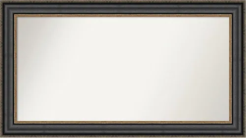 Miniatura 629 de Amanti Art Espejo personalizado, espejo de baño negro puente, espejo de pared o espejo de tocador de baño sobre el fregadero (26 x 26 pulgadas)