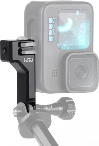 HSU Adaptador de soporte vertical de aluminio con 1/4 "- 20 agujeros para Gopro Hero 13/12/11/10/9/8/7/6/5/4 AKASO Campark Insta360 DJI Osmo Action