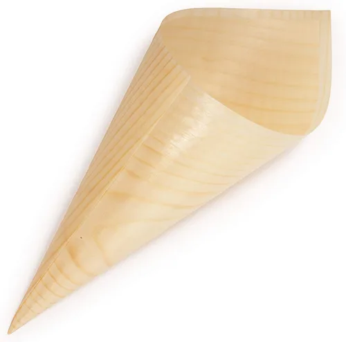 Miniatura 10 de BambooMN - Conos de madera desechables para alimentos y aperitivos - 3.1" x 1.5" - 100 piezas