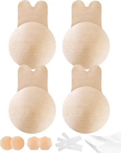 Brasier adhesivo, 2 pares de pechos adhesivos para mujer, sujetadores invisibles de silicona para vestido sin tirantes sin espalda