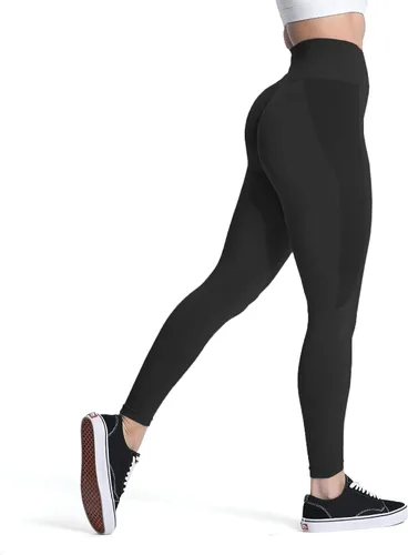 Aoxjox Leggings sin costuras para mujer, control de abdomen, entrenamiento, gimnasio, fitness, deporte, yoga, pantalones