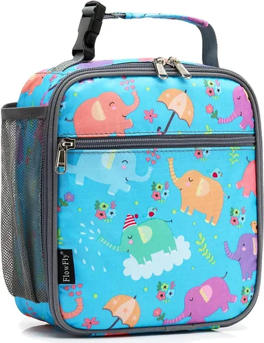 Miniatura 35 de FlowFly Lonchera para niños, bolsa suave aislada, mini hielera para el regreso a clases, kit de bolsa térmica para comidas, para niñas, niños, robot