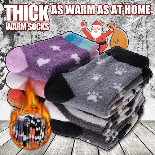 Miniatura 6 de Color City Calcetines antideslizantes para niños y niñas con agarres, antideslizantes, acogedores, esponjosos, cálidos para invierno