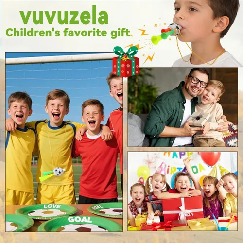 Miniatura 2 de Bocina de estadio Vuvuzela de 10 piezas: mini bocina de aire de plástico fuerte fabricante de ruido para fanáticos del fútbol niños para eventos