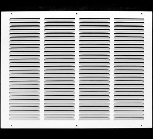 Miniatura 69 de HVAC Premium 30' x 10' [Abertura de conducto] Rejilla de aire de retorno de acero estampado plano - Pared lateral y techo - Cubierta de conducto