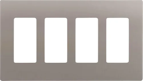 Miniatura 63 de ENERLITES Placas de pared decorativas sin tornillos, cubiertas de tomacorrientes seguras para niños, tamaño de 4 posiciones, 4.68" H x 8.30" L, Negro