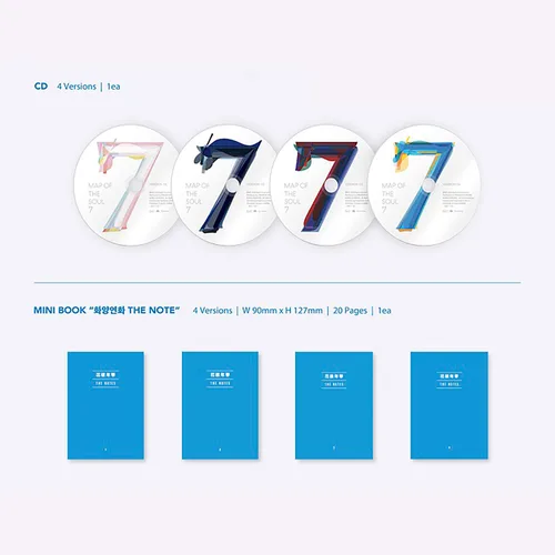 Miniatura 4 de BTS Album - MAP OF SOUL : 7 [ 1 ver. ] Package + Photo Book + Lyric Book + CD + Mini Book + Photo Card + PostCard + Sticker + Coloring Paper