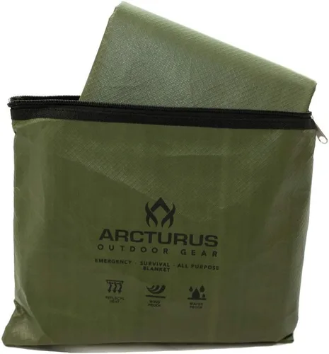 Miniatura 4 de Arcturus Lona aislada, manta de supervivencia térmica reutilizable y resistente, 60 x 82 pulgadas, refleja el 90% del calor corporal, impermeable