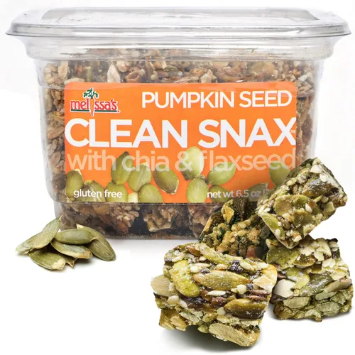 Miniatura 9 de Melissa's Clean Snax® con chía y linaza, aperitivos envasados sin gluten, todos naturales, sabores no artificiales añadidos, aperitivos crujientes
