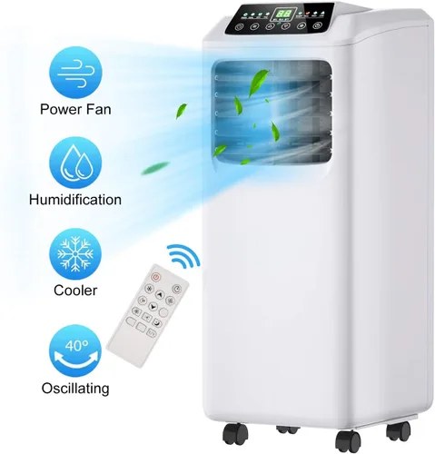 Miniatura 2 de Aire acondicionado portátil fácil de enfriar unidad de aire acondicionado 3 en 1 con deshumidificador, modos de ventilador, control remoto, kit