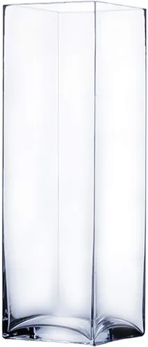Miniatura 5 de WGV - Jarrón cuadrado de vidrio, longitud de 6 pulgadas, altura 4 pulgadas, terrario transparente para maceta, contenedor floral para eventos