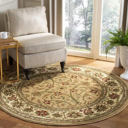 Miniatura 9 de SAFAVIEH Lyndhurst Collection - Alfombra de área de 9 x 12 pies, color marfil y rojo, diseño oriental tradicional, no desprende pelusa y de fácil