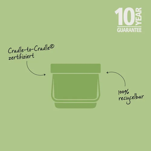 Miniatura 4 de Brabantia Sort & Go Cubo de Reciclaje 3.2 Galones (Verde Jade) Cubo de Basura de Plástico Eficiente en Espacio con Asa, Tapa Removible y Que
