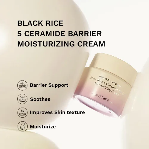 Miniatura 3 de HARUHARU Wonder Black Rice 5 Ceramide Barrier Crema Hidratante 0.50 fl oz, Reparación de Barrera, Ceramidas, Cuidado de la Piel Seca, Hidratación