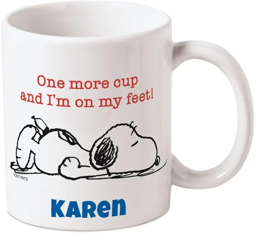 Miniatura 8 de Current Peanuts Snoopy & Woodstock - Taza de cerámica personalizada – Taza de café segura para microondas de 11 onzas, bonitas tazas de personajes