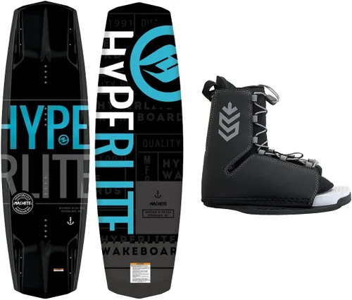System & Hyperlite Wakeboard Machete con fijaciones System Tour Wakeboard se adapta a tamaños de bota 8-14 Tablas 136, 140, 56.7 in Machete 55.1 in