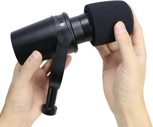 Miniatura 5 de SUNMON Shure MV7 Pop Filter - Cubierta de espuma para parabrisas de micrófono profesional compatible con micrófono Shure MV7 Podcast para minimizar