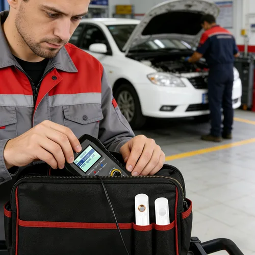 Miniatura 7 de Kit Universal de Prueba y Limpieza de Inyectores de Combustible, Kit de Herramientas de Limpieza DIY para PWM, Frecuencia de Pulso Ajustable y Ancho