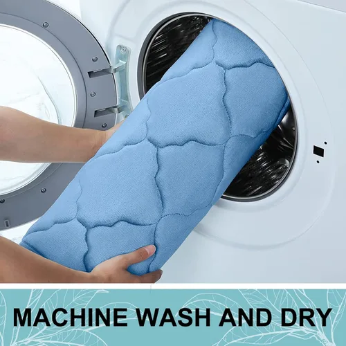 Miniatura 8 de OLANLY Alfombra de baño de espuma viscoelástica de 24 x 16 pulgadas, ultra suave y absorbente, antideslizante, cómoda, lavable a máquina, para suelo