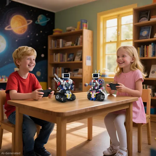 Miniatura 7 de Robot 5 en 1 para niños de 8 a 12 años, control remoto y robótica programable por APP, juguetes de codificación visual - kit educativo de ciencias