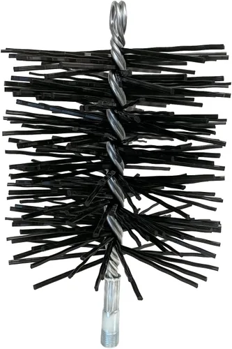 Miniatura 6 de Midwest Hearth Cepillo de limpieza de chimenea de polietileno, cerdas redondas de polipropileno, vástago de acero galvanizado, accesorio NPSM de 1/4