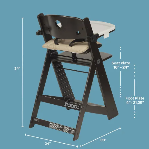 Miniatura 4 de Keekaroo Silla Alta Height Right con Bandeja, Espresso