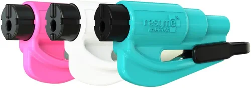 resqme La herramienta original de escape de coche con llavero de emergencia, cortador de cinturón de seguridad y rompeventanas 2 en 1, fabricado en