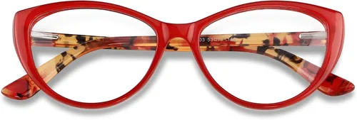 Miniatura 10 de ANDWOOD Gafas de bloqueo de luz azul para mujer, bloqueo de luz azul, para computadora, ojo de gato, transparente, montura AR003 Cateye Crystal
