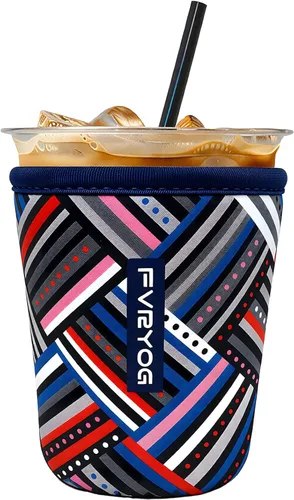 Miniatura 124 de Fundas de neopreno reutilizables aisladas para café helado, fundas para tazas de café helado, fundas para bebidas heladas y calientes