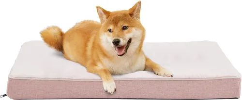 WATANIYA PET Cama grande de espuma viscoelástica para perros, cama ortopédica para perros con espuma de gel refrescante, forro impermeable y funda