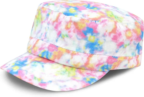 Miniatura 60 de The Hat Depot Cadet Military Army - Gorra de béisbol de algodón lavado con teñido anudado y algodón lavado básico y desgastado, gorra de algodón
