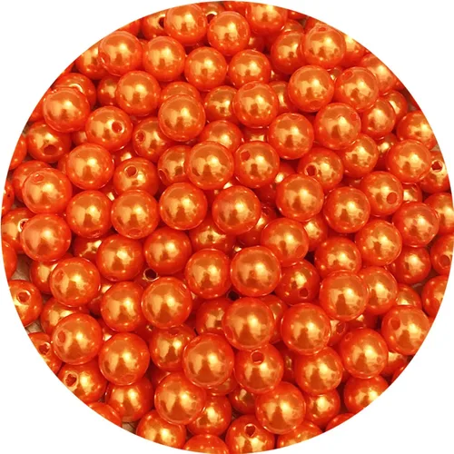 Miniatura 39 de 400 cuentas de perlas de satén de 0.315 pulgadas (0.315 in) redondas sueltas de plástico para hacer joyas, aretes, pulseras, collares, llaveros