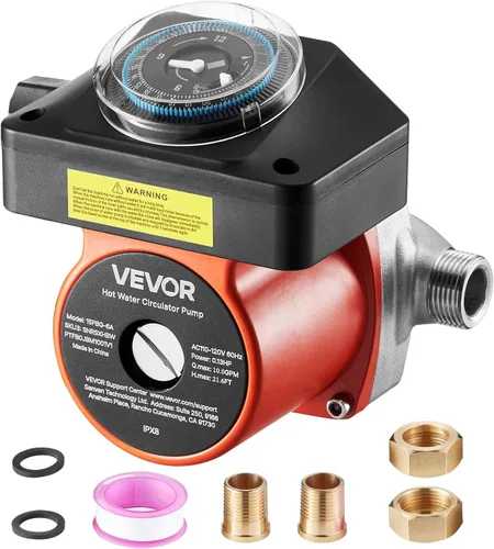 Miniatura 10 de VEVOR Bomba de recirculación de agua caliente, 10 GPM, sistema de bomba circuladora de circulación instantánea, control de 3 velocidades, 0.13 HP