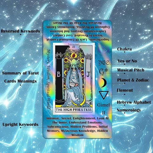 Miniatura 6 de Smoostart Cartas del Tarot (universo misterioso holográfico con significados en las cartas)