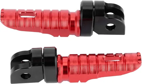 Miniatura 7 de Soportes de clavija de pie, reposapiés delantero izquierdo y derecho, pares para Yamaha MT‑03 MT‑25 MT‑07 MT‑09 R3 XJ6 (rojo)