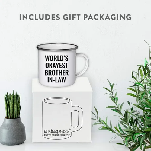 Miniatura 4 de Andaz Press Funny Family - Taza de café de acero inoxidable de 11 onzas, regalo de broma para el cuñado más bueno del mundo, paquete de 1